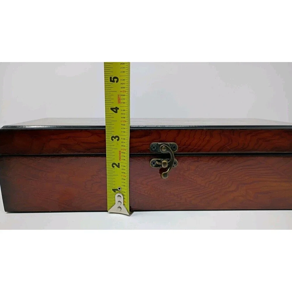 Beautiful Jewelry Multipurpose Box Wood Velvet World Map Keepsake